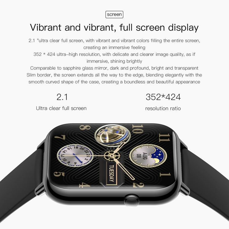 Q19 Max 2.1 inch HD Screen Waterproof Sports Business Smart Watch(Purple) - free shipping - PMC TechLife - Order now!