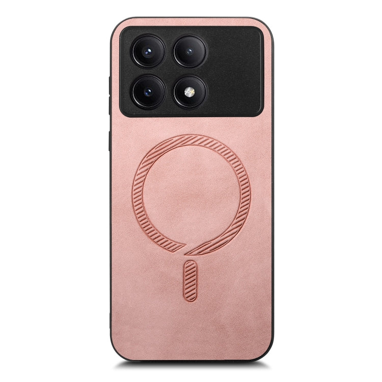 For Xiaomi Redmi K70 / K70 Pro 5G Solid Color Retro Magsafe PU Back Cover Phone Case(Pink) - Xiaomi Cases by PMC Jewellery | Online Shopping South Africa | PMC Jewellery | Buy Now Pay Later Mobicred
