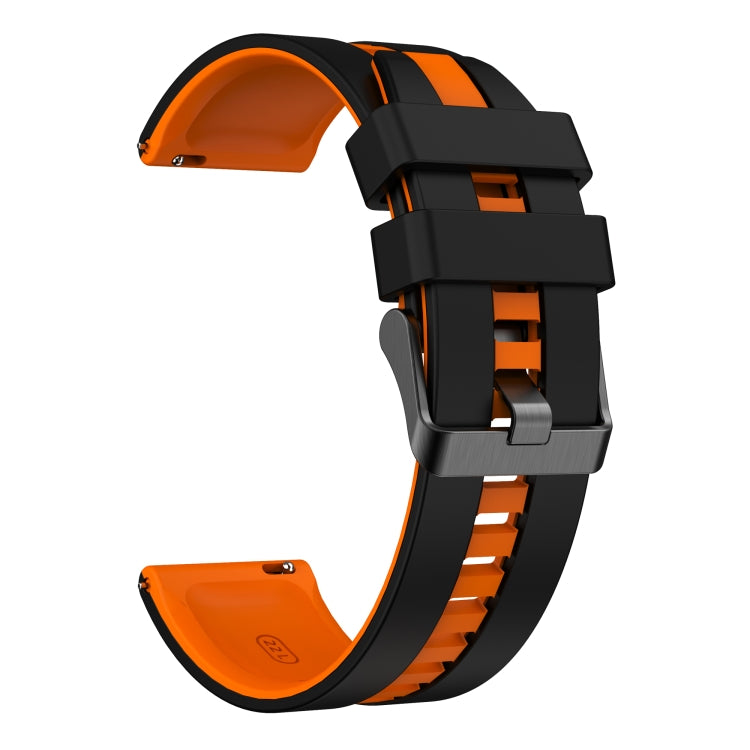 For Amazfit GTS 2 20mm Two-Color Sports Silicone Watch Band(Black+Orange) - free shipping - PMC TechLife - Order now!