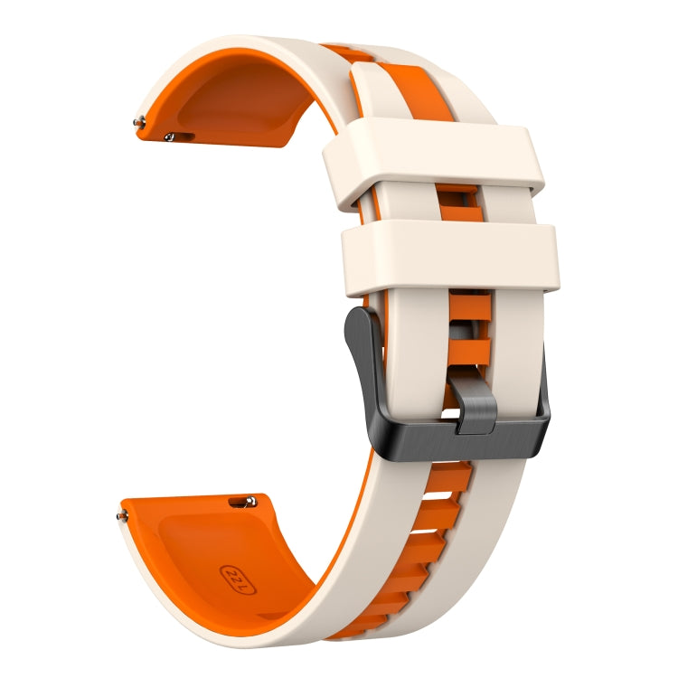 For Amazfit Pop 20mm Two-Color Sports Silicone Watch Band(Starlight+Orange) - free shipping - PMC TechLife - Order now!