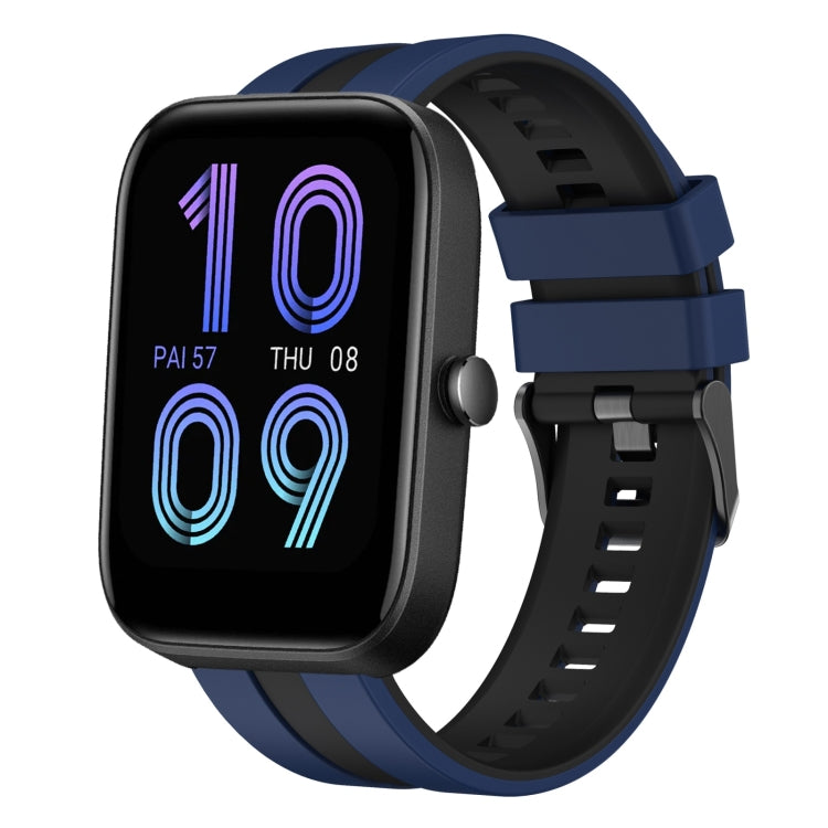 For Amazfit Bip3 Pro 20mm Two-Color Sports Silicone Watch Band(Blue+Black) - free shipping - PMC TechLife - Order now!