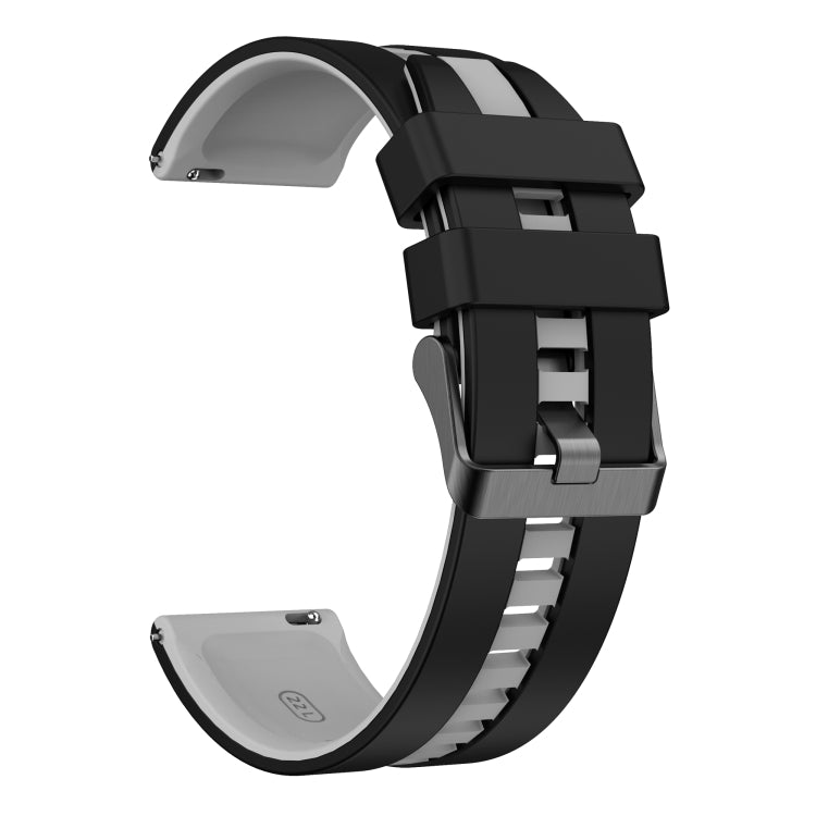 For Amazfit Balance 22mm Two-Color Sports Silicone Watch Band(Black+Grey) - free shipping - PMC TechLife - Order now!