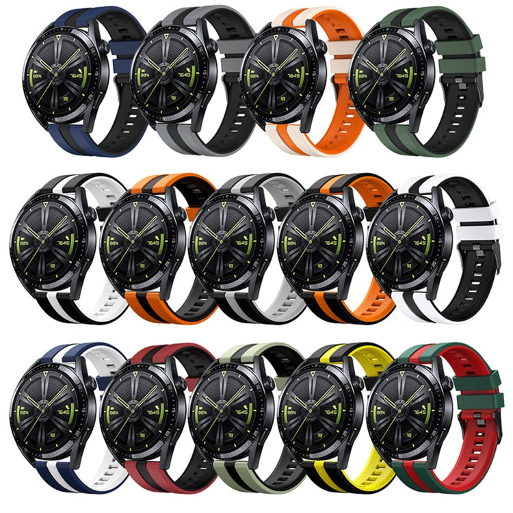 For Amazfit Balance 22mm Two-Color Sports Silicone Watch Band(Green+Red) - free shipping - PMC TechLife - Order now!