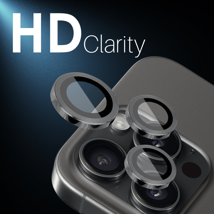 For iPhone 16 Pro / Pro Max NORTHJO 2 Sets 6pcs Camera Lens Protector Cover Metal Ring Film(Black) - free shipping - PMC TechLife - Order now!