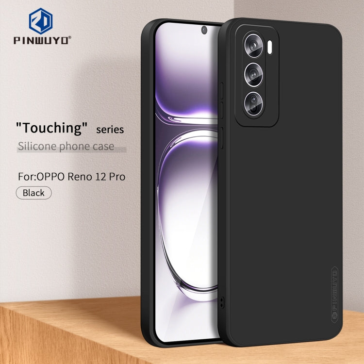 For OPPO Reno12 Pro Global PINWUYO Sense Series Liquid Silicone TPU Phone Case(Black) - free shipping - PMC Jewellery - Order now!