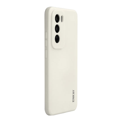 For OPPO Reno12 Pro ENKAY Liquid Silicone Soft Shockproof Phone Case(Beige) - Reno12 Pro Cases by ENKAY | Online Shopping South Africa | PMC Jewellery | Buy Now Pay Later Mobicred