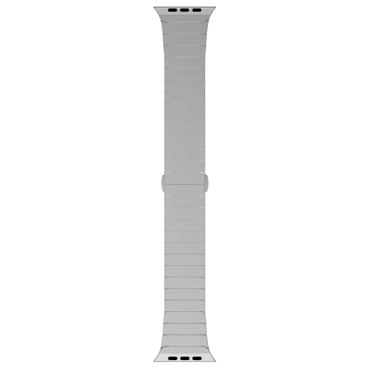 For Apple Watch Series 5 44mm One-bead Paint Alloy Butterfly Buckle Watch Band(Silver) - free shipping - PMC TechLife - Order now!