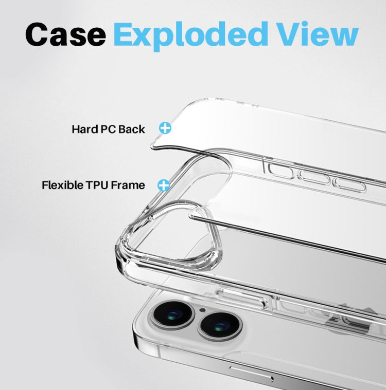 For iPhone 16 Plus NORTHJO 5 in 1 Clear Phone Case with 2pcs Screen Film + 2pcs Camera Lens Film - iPhone 16 Plus Cases by NORTHJO | Online Shopping South Africa | PMC Jewellery | Buy Now Pay Later Mobicred