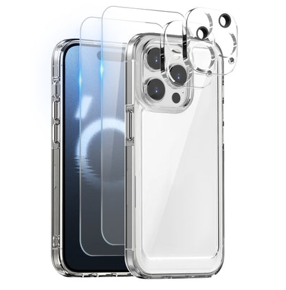 For iPhone 16 Pro Max NORTHJO 5 in 1 Clear Phone Case with 2pcs Screen Film + 2pcs Camera Lens Film - iPhone 16 Pro Max Cases by NORTHJO | Online Shopping South Africa | PMC Jewellery | Buy Now Pay Later Mobicred