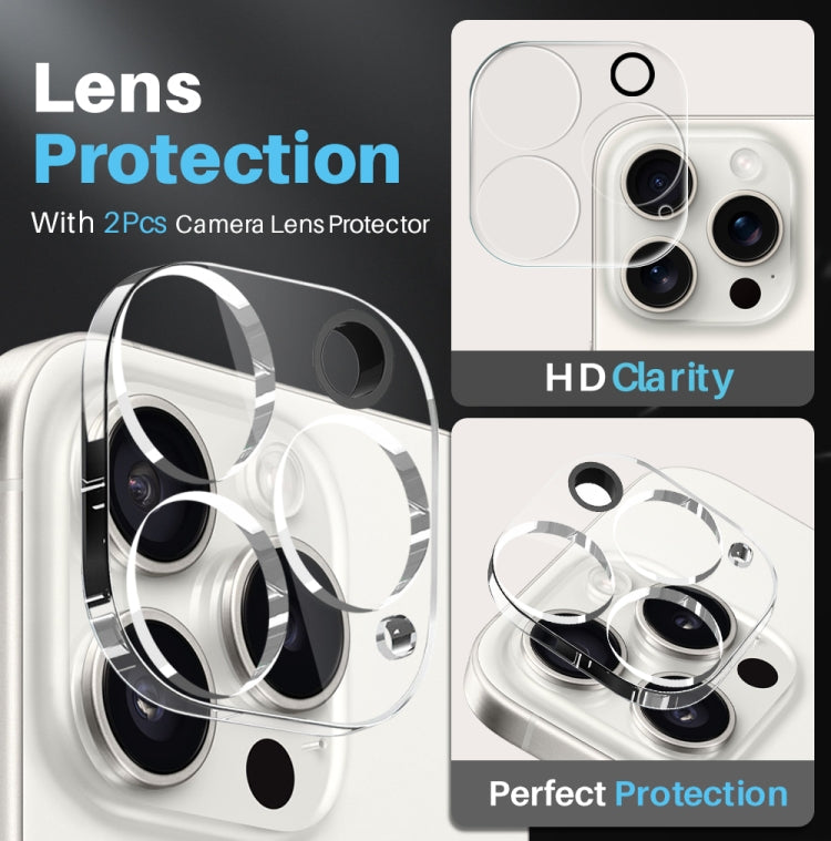 For iPhone 16 Pro Max NORTHJO 5 in 1 Clear Phone Case with 2pcs Screen Film + 2pcs Camera Lens Film - iPhone 16 Pro Max Cases by NORTHJO | Online Shopping South Africa | PMC TechLife | Buy Now Pay Later Mobicred