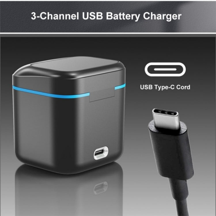 GP-810 Rechargeable 3-Battery Charger Station Storage Case for GoPro HERO5 /6 /7 /8 - Charger by PMC TechLife | Online Shopping South Africa | PMC TechLife | Buy Now Pay Later Mobicred