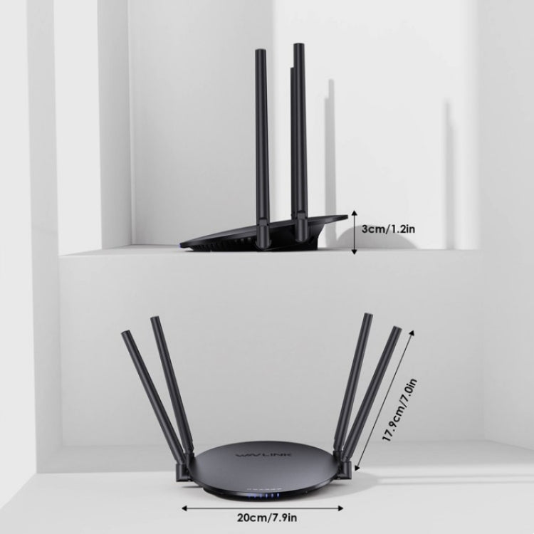WAVLINK WN530G3 4x 5dBi Foldable Antenna AC1200 Dual Band Wireless Repeater Router, Plug:EU Plug - free shipping - PMC Jewellery - Order now!