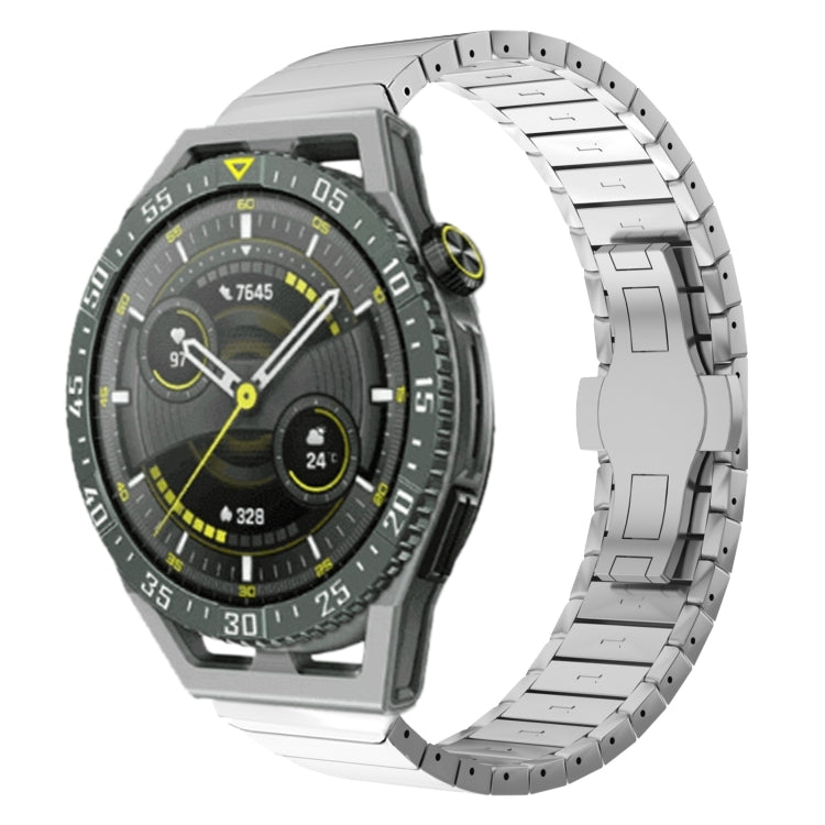 For Huawei Watch GT3 SE 22mm One Bead Paint Butterfly Buckle Alloy Watch Band(Silver) - free shipping - PMC TechLife - Order now!