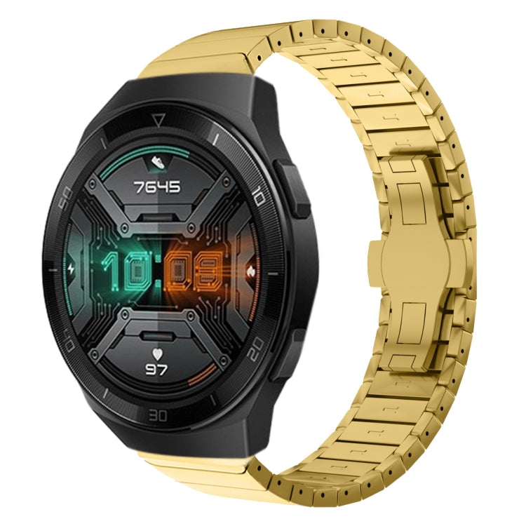For Huawei Watch GT 2e 22mm One Bead Paint Butterfly Buckle Alloy Watch Band(Gold) - free shipping - PMC TechLife - Order now!