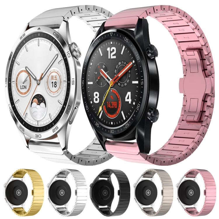 For Huawei Watch GT2 Pro 22mm One Bead Paint Butterfly Buckle Alloy Watch Band(Silver) - free shipping - PMC TechLife - Order now!
