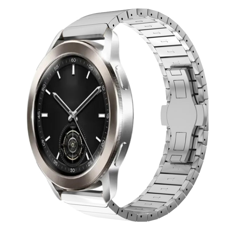 For Xiaomi Watch S3 22mm One Bead Paint Butterfly Buckle Alloy Watch Band(Silver) - free shipping - PMC TechLife - Order now!