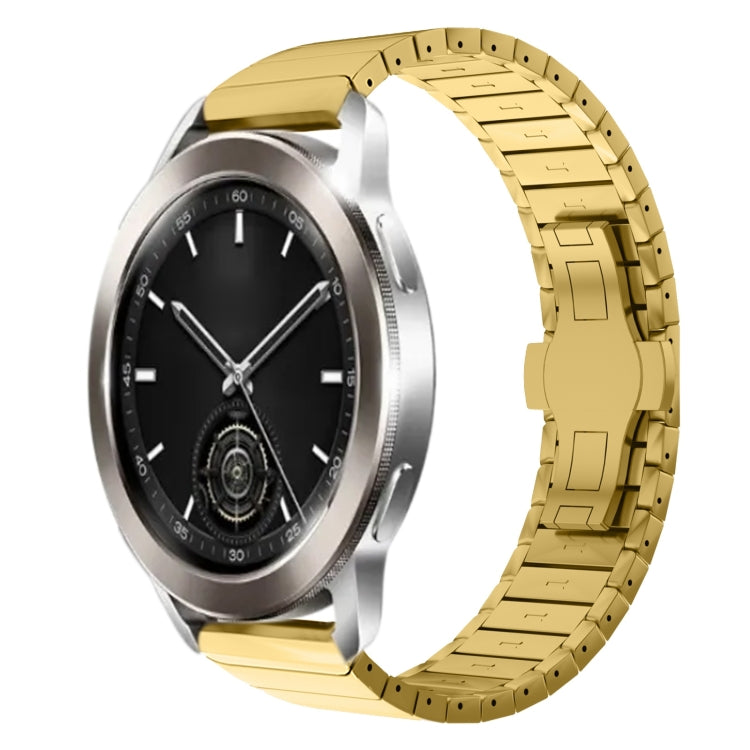 For Xiaomi Watch S3 22mm One Bead Paint Butterfly Buckle Alloy Watch Band(Gold) - free shipping - PMC TechLife - Order now!