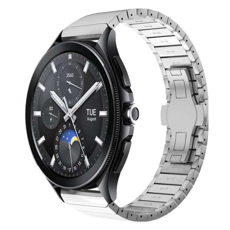 For Xiaomi Watch 2 Pro 22mm One Bead Paint Butterfly Buckle Alloy Watch Band(Silver) - free shipping - PMC TechLife - Order now!