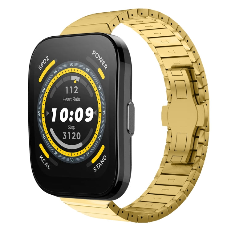 For Amazfit  Watch Bip 5 22mm One-Bead Paint Butterfly Buckle Alloy Watch Band(Gold) - free shipping - PMC TechLife - Order now!