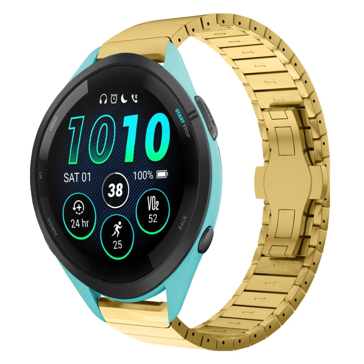 For Garmin Forerunner 265 22mm One Bead Paint Butterfly Buckle Alloy Watch Band(Gold) - free shipping - PMC TechLife - Order now!