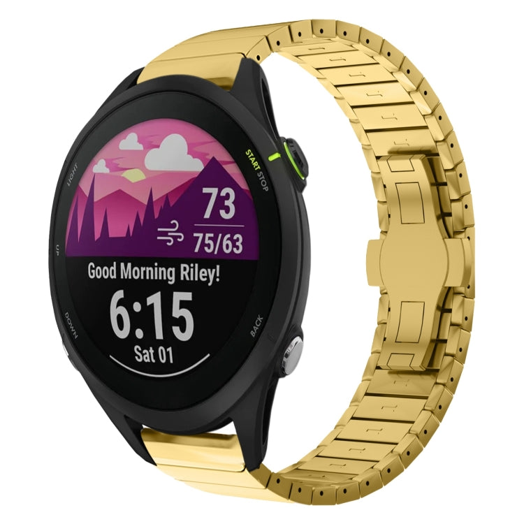 For Garmin Forerunner 255 22mm One Bead Paint Butterfly Buckle Alloy Watch Band(Gold) - free shipping - PMC TechLife - Order now!