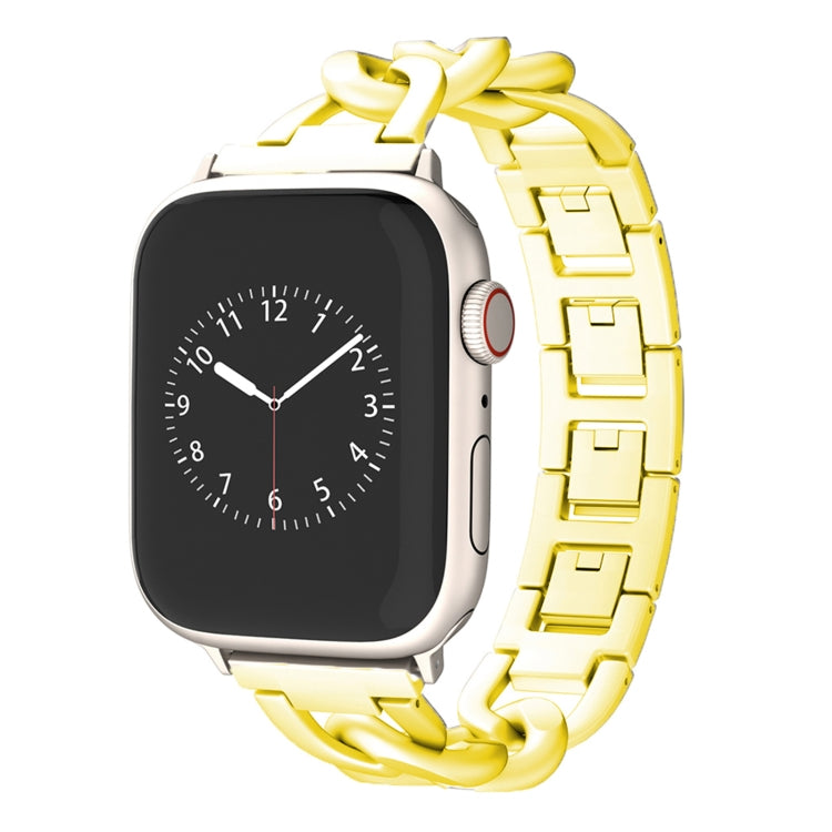 For Apple Watch SE 2023 44mm Quick-Release Metal Chain Watch Band(Gold) - free shipping - PMC TechLife - Order now!
