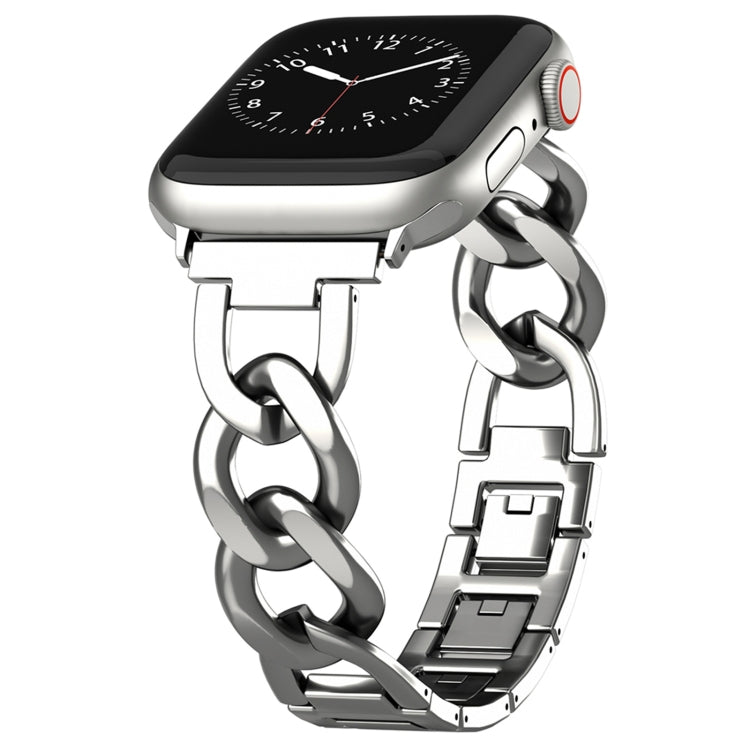 For Apple Watch SE 2022 44mm Quick-Release Metal Chain Watch Band(Silver) - free shipping - PMC TechLife - Order now!