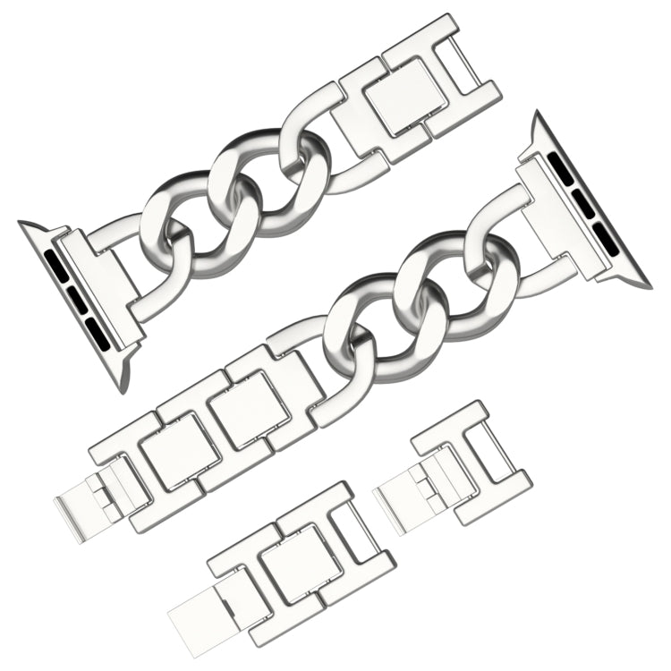 For Apple Watch SE 2022 40mm Quick-Release Metal Chain Watch Band(Silver) - free shipping - PMC TechLife - Order now!
