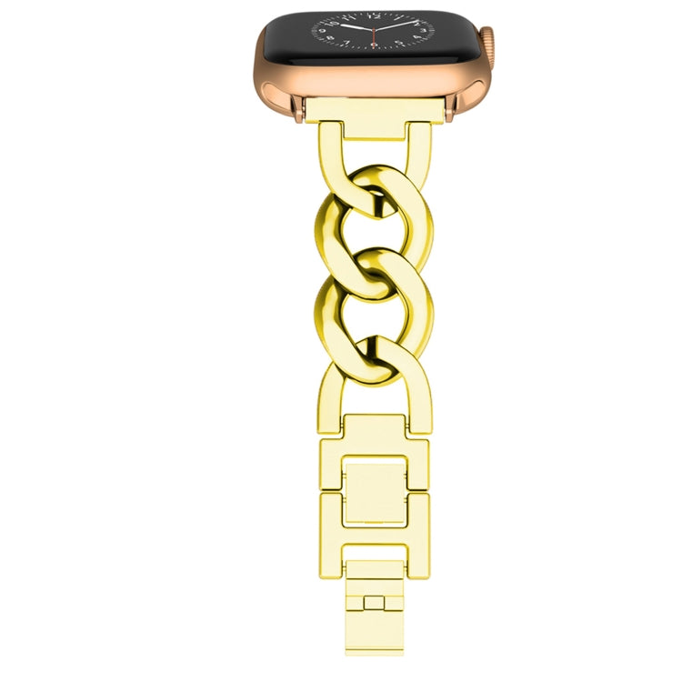 For Apple Watch Series 6 40mm Quick-Release Metal Chain Watch Band(Gold) - free shipping - PMC TechLife - Order now!