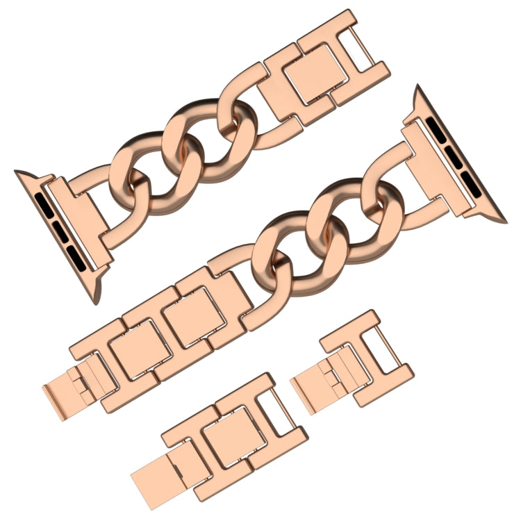 For Apple Watch Series 4 40mm Quick-Release Metal Chain Watch Band(Rose Gold) - free shipping - PMC TechLife - Order now!