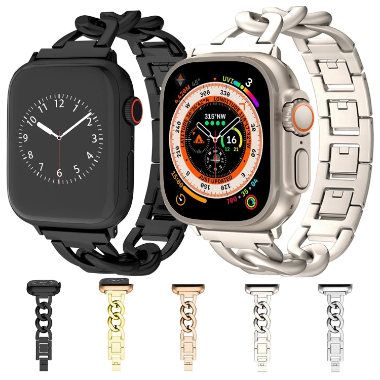 For Apple Watch Series 3 42mm Quick-Release Metal Chain Watch Band(Rose Gold) - free shipping - PMC TechLife - Order now!