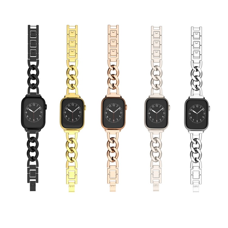 For Apple Watch Ultra 49mm Quick-Release Metal Chain Watch Band(Rose Gold) - free shipping - PMC TechLife - Order now!