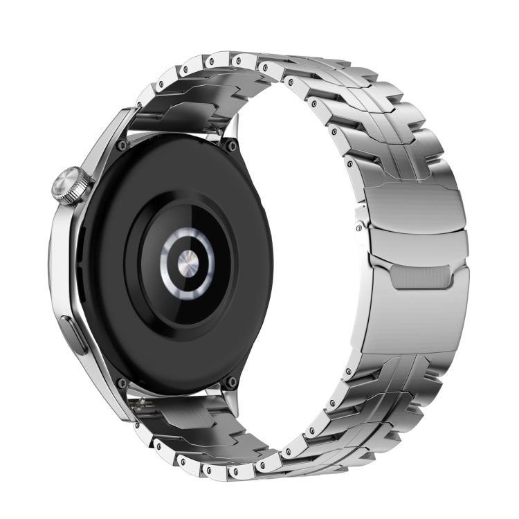 For Huawei Watch GT 3 SE 22mm Double Lock Buckle Turtle Steel Watch Band(Silver) - free shipping - PMC TechLife - Order now!