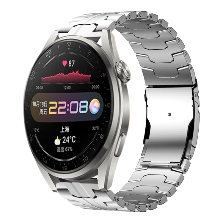 For Huawei Watch 3 / 3 Pro 22mm Double Lock Buckle Turtle Steel Watch Band(Silver) - free shipping - PMC TechLife - Order now!