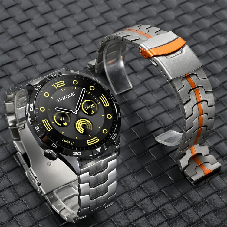 For Huawei Watch GT 3 SE 22mm Double Lock Buckle Turtle Steel Watch Band(Silver) - free shipping - PMC TechLife - Order now!
