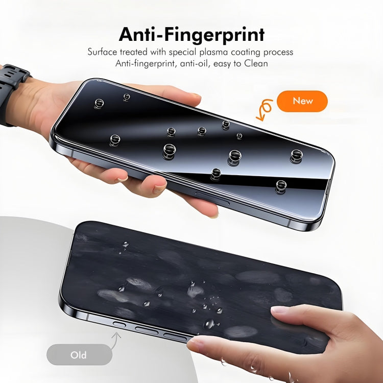 For iPhone 15 Pro Max 2pcs ENKAY 300C Super Large Arc Full Coverage High Aluminum-silicon Tempered Glass Film Black - iPhone 15 Pro Max Tempered Glass by ENKAY | Online Shopping South Africa | PMC Jewellery | Buy Now Pay Later Mobicred