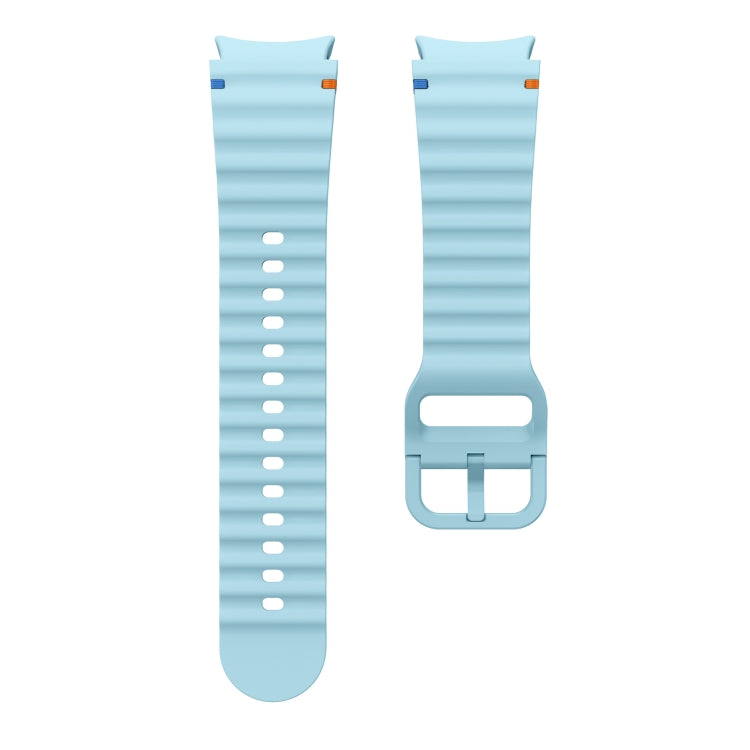 For Samsung Galaxy Watch 5 Pro Wave Pattern Stitched Silicone Watch Band(Light Blue) - free shipping - PMC TechLife - Order now!