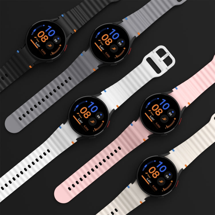 For Samsung Galaxy Watch 5 Pro Wave Pattern Stitched Silicone Watch Band(Light Blue) - free shipping - PMC TechLife - Order now!