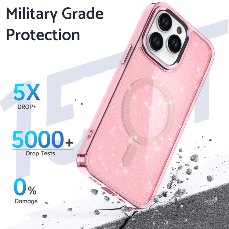 For iPhone 16 Plus Glitter MagSafe Shockproof Phone Case(Purple) - iPhone 16 Plus Cases by PMC TechLife | Online Shopping South Africa | PMC TechLife | Buy Now Pay Later Mobicred