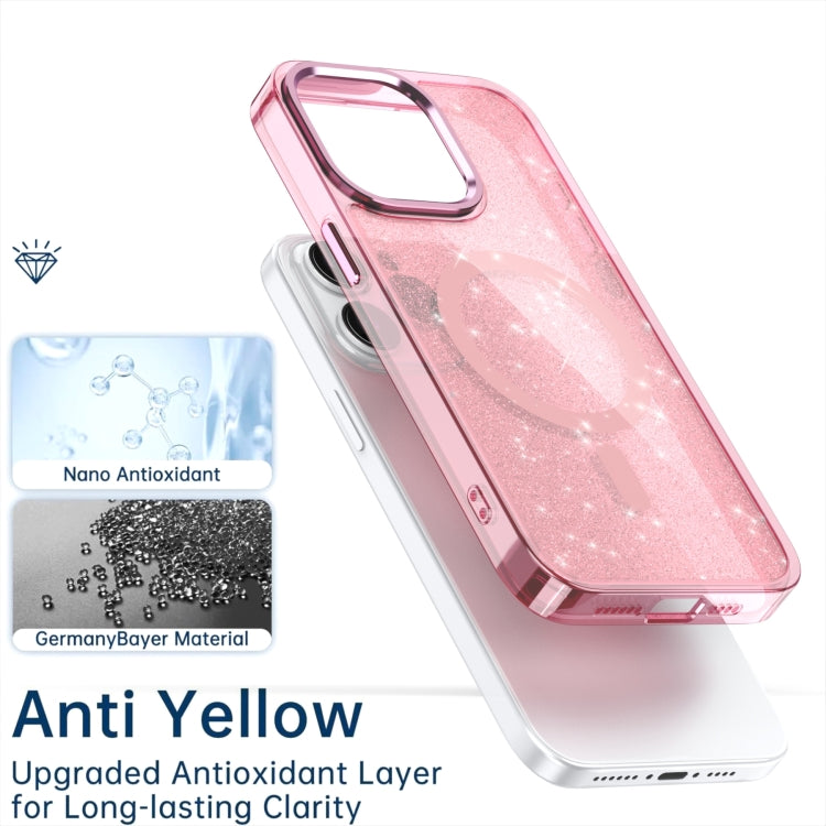 For iPhone 16 Plus Glitter MagSafe Shockproof Phone Case(Black) - iPhone 16 Plus Cases by PMC TechLife | Online Shopping South Africa | PMC TechLife | Buy Now Pay Later Mobicred