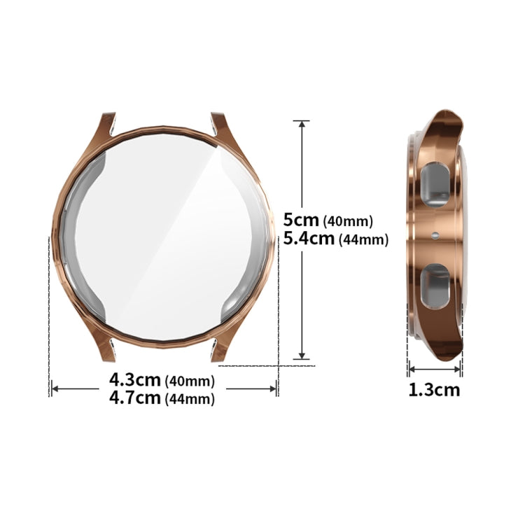 For Samsung Galaxy Watch7 44mm ENKAY Hat-Prince Full Coverage Electroplated Soft TPU Case with Screen Protection(Rose Gold) - free shipping - PMc TechLife - Order now!