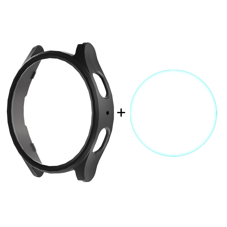 For Samsung Galaxy Watch7 44mm ENKAY Hat-Prince Electroplated Hard PC Case + 0.2mm 9H Glass Screen Protector(Black) - free shipping - PMc TechLife - Order now!