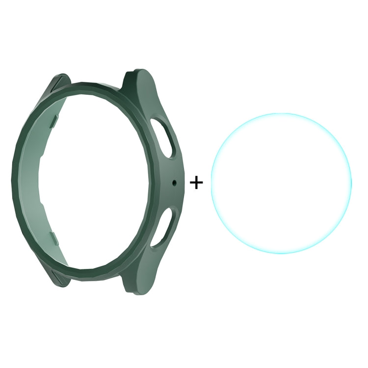 For Samsung Galaxy Watch7 44mm ENKAY Hat-Prince Electroplated Hard PC Case + 0.2mm 9H Glass Screen Protector(Dark Green) - free shipping - PMc TechLife - Order now!