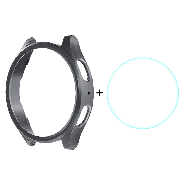 For Samsung Galaxy Watch7 40mm ENKAY Hat-Prince Electroplated Hard PC Case + 0.2mm 9H Glass Screen Protector(Gun Metal) - free shipping - PMc TechLife - Order now!