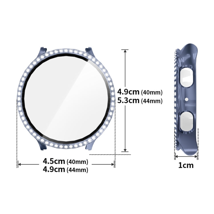 For Samsung Galaxy Watch7 44mm ENKAY Hat-Prince Blink Full Coverage PC + Tempered Glass Film Integrated Watch Case(Silver) - free shipping - PMc TechLife - Order now!