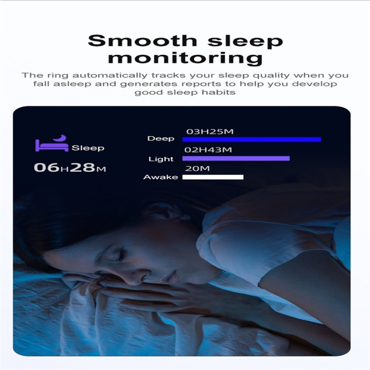R03 SIZE 9 Smart Ring, Support Heart Rate / Blood Oxygen / Sleep / Multiple Sports Modes(Gold) - Smart Rings / Smart Telephones by PMC TechLife | Online Shopping South Africa | PMC TechLife | Buy Now Pay Later Mobicred