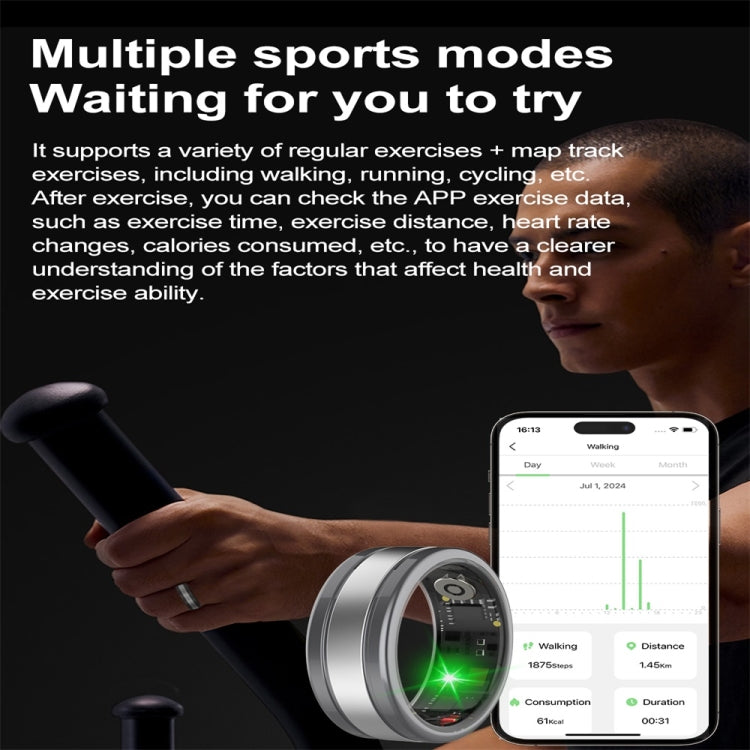 R18 SIZE 10 Smart Ring, Support Heart Rate / Blood Oxygen / Sleep / Multiple Sports Modes(Gold) - Smart Rings / Smart Telephones by PMC TechLife | Online Shopping South Africa | PMC TechLife | Buy Now Pay Later Mobicred