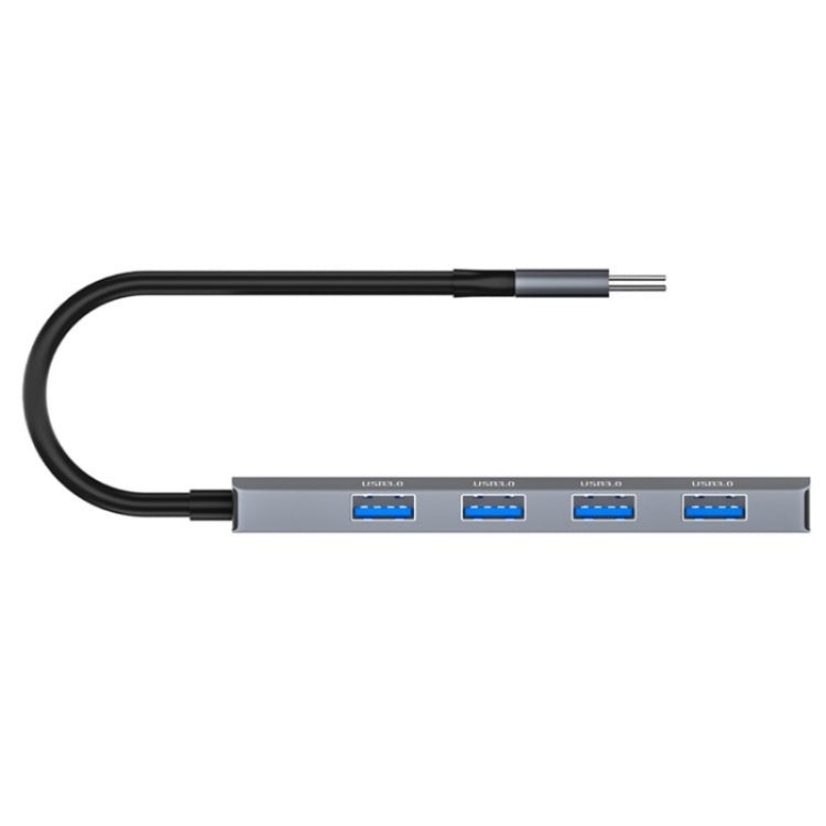 ADS-305C Aluminum Alloy Type-C to 4-Ports USB3.0 USB HUB Laptop Phone Adapter Splitter - USB HUB by PMC Jewellery | Online Shopping South Africa | PMC Jewellery | Buy Now Pay Later Mobicred