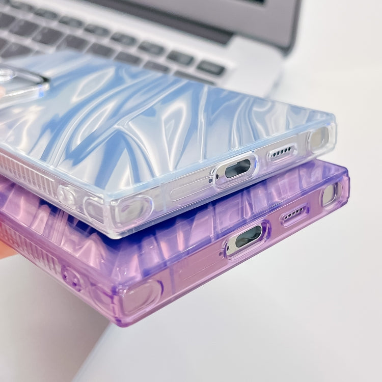 For Samsung Galaxy S25 Ultra 5G Plating Glitter Texture TPU Phone Case with Lens Film(Pink Water Ripples) - free shipping - PMC Jewellery - Order now!
