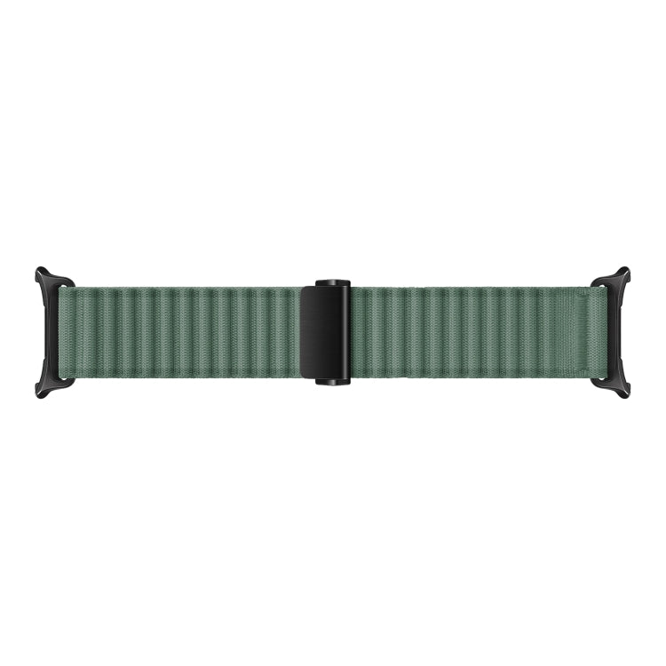 For Samsung Galaxy Watch Ultra 47mm Ocean Style Magnetic Buckle Braided Watch Band(Army Green) - Watch Bands by PMC Jewellery | Online Shopping South Africa | PMC Jewellery | Buy Now Pay Later Mobicred